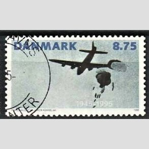 FRIMRKER DANMARK | 1995 - AFA 1093 - 50 ret for befrielsen - 8,75 Kr. flerfarvet - God/bedre gennemsnitskvalitet