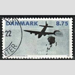 FRIMRKER DANMARK | 1995 - AFA 1093 - 50 ret for befrielsen - 8,75 Kr. flerfarvet - God/bedre gennemsnitskvalitet
