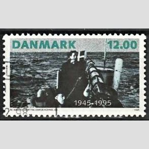 FRIMRKER DANMARK | 1995 - AFA 1094 - 50 ret for befrielsen - 12,00 Kr. flerfarvet - God/bedre gennemsnitskvalitet - Stemplet