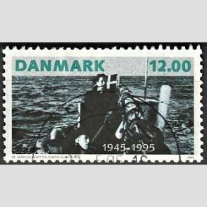 FRIMRKER DANMARK | 1995 - AFA 1094 - 50 ret for befrielsen - 12,00 Kr. flerfarvet - God/bedre gennemsnitskvalitet - Stemplet