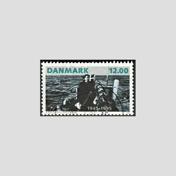 FRIMRKER DANMARK | 1995 - AFA 1094 - 50 ret for befrielsen - 12,00 Kr. flerfarvet - God/bedre gennemsnitskvalitet - Stemplet