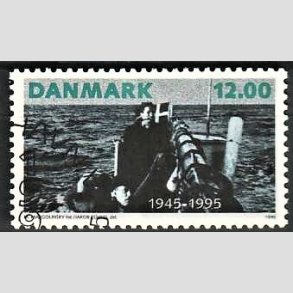 FRIMRKER DANMARK | 1995 - AFA 1094 - 50 ret for befrielsen - 12,00 Kr. flerfarvet - God/bedre gennemsnitskvalitet - Stemplet