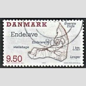 FRIMRKER DANMARK | 1995 - AFA 1089 - Danske smer - 9,50 Kr. flerfarvet - Pnt Stemplet