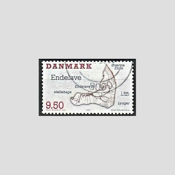 FRIMRKER DANMARK | 1995 - AFA 1089 - Danske smer - 9,50 Kr. flerfarvet - Pnt Stemplet