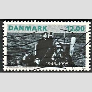 FRIMRKER DANMARK | 1995 - AFA 1094 - 50 ret for befrielsen - 12,00 Kr. flerfarvet - God/bedre gennemsnitskvalitet - Stemplet