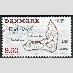 FRIMRKER DANMARK | 1995 - AFA 1089 - Danske smer - 9,50 Kr. flerfarvet - Pnt Stemplet