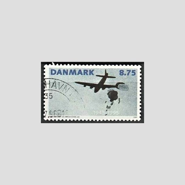 FRIMRKER DANMARK | 1995 - AFA 1093 - 50 ret for befrielsen - 8,75 Kr. flerfarvet - God/bedre gennemsnitskvalitet