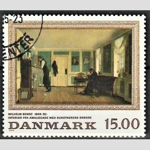 FRIMRKER DANMARK | 1994 - AFA 1082 - Maleriserie 7. - 15,00 Kr. flerfarvet - God/bedre gennemsnitskvalitet - Stemplet