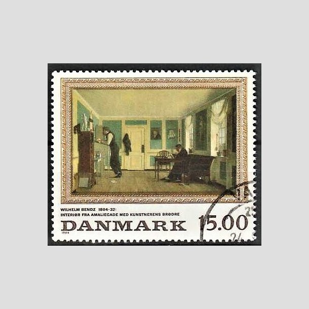 FRIMRKER DANMARK | 1994 - AFA 1082 - Maleriserie 7. - 15,00 Kr. flerfarvet - God/bedre gennemsnitskvalitet - Stemplet