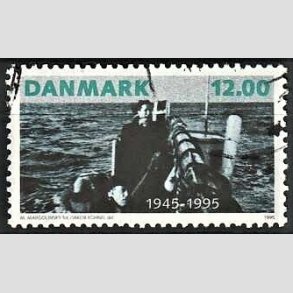 FRIMRKER DANMARK | 1995 - AFA 1094 - 50 ret for befrielsen - 12,00 Kr. flerfarvet - God/bedre gennemsnitskvalitet - Stemplet