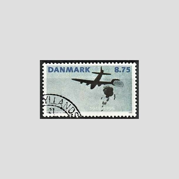 FRIMRKER DANMARK | 1995 - AFA 1093 - 50 ret for befrielsen - 8,75 Kr. flerfarvet - God/bedre gennemsnitskvalitet