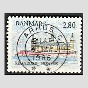 FRIM�RKER DANMARK | 1985 - AFA 840 - Kronborg Slot 400 �r - 2,80 Kr. flerfarvet - Pragt Stemplet �rhus C
