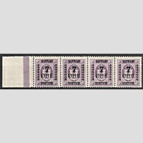 FRIMRKER DANMARK | 1926 - AFA 165 - 7/15 re violet Provisorium i 4-stribe - Postfrisk