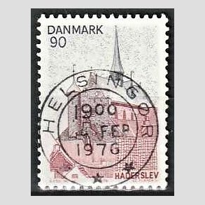 FRIM�RKER DANMARK | 1975 - AFA 598 - S�nderjylland - 90 �re r�d/brun/m�rkbl� - Pragt Stemplet Helsing�r