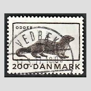 FRIM�RKER DANMARK | 1975 - AFA 604 - Truede dyr - 200 �re brun - Pragt Stemplet Vedb�k
