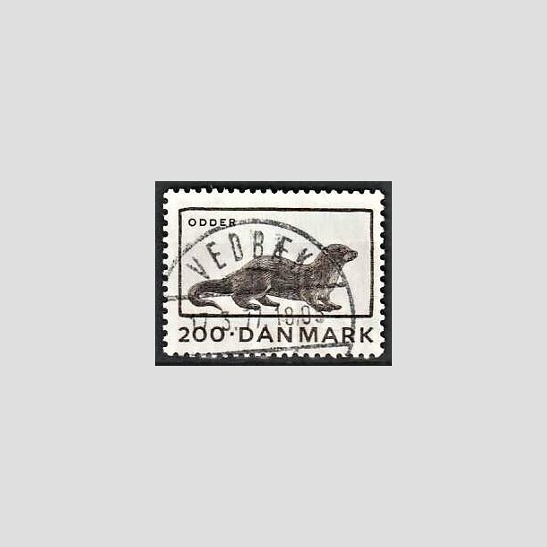 FRIMRKER DANMARK | 1975 - AFA 604 - Truede dyr - 200 re brun - Pragt Stemplet Vedbk