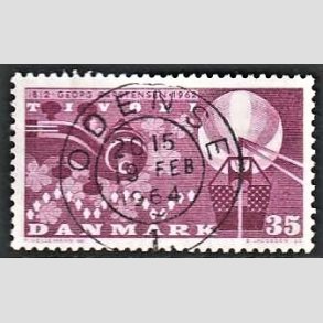 FRIM�RKER DANMARK | 1962 - AFA 410 - Georg Carstensen Tivoli - 35 �re r�dviolet - Pragt Stemplet Odense