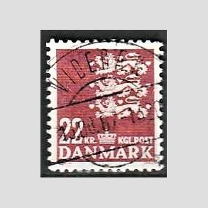 FRIMRKER DANMARK | 1987 - AFA 876 - Rigsvben 22 Kr. matrd - Lux Stemplet Videbk