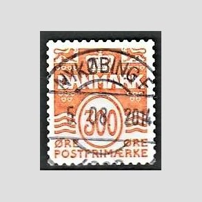 FRIM�RKER DANMARK | 2010 - AFA 1610E - B�lgelinie - 300 �re gulorange - Pragt Stemplet Nyk�bing F