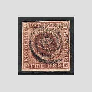 FRIMRKER DANMARK | 1851-54 - AFA 1 - 4 R.B.S - Stemplet (ikke trykbestemt)
