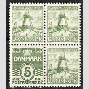 FRIMRKER DANMARK | 1937 - AFA 236 - Dybbl Fire Blok 1 - Postfrisk