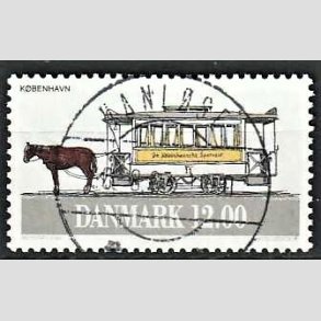 FRIM�RKER DANMARK | 1994 - AFA 1073 - Sporvogne - 12,00 Kr. flerfarvet - Pragt Stemplet Vanl�se