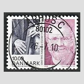 FRIM�RKER DANMARK | 2008 - AFA 1553 - Store danskere 2. - 10,00 Kr. Niels H. �. Pedersen - Pragt Stemplet