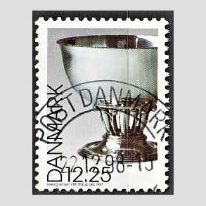 FRIM�RKER DANMARK | 1997 - AFA 1163 - Dansk design - 12,25 Kr. Georg Jensen s�lvsk�l flerfarvet - Pragt Stemplet