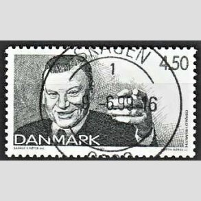 FRIM�RKER DANMARK | 1999 - AFA 1213 - Dansk revy - 4,50 Kr. gr�n - Pragt Stemplet Skagen