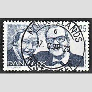 FRIM�RKER DANMARK | 1999 - AFA 1214 - Dansk revy - 5,25 Kr. bl� - Pragt Stemplet