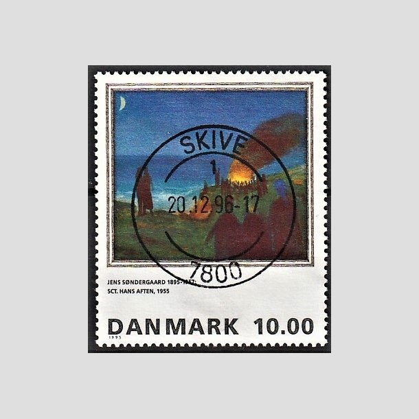 FRIMRKER DANMARK | 1995 - AFA 1099 - Maleriserie 8. - 10,00 Kr. Jens Sndergaard - Pragt Stemplet Skive
