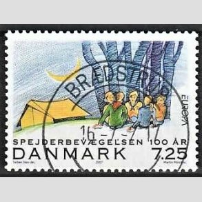 FRIM�RKER DANMARK | 2007 - AFA 1511 - Spejderbev�gelsen - 7,25 Kr. Aftenstemning - Pragt Stemplet Br�dstrup