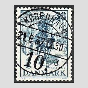 FRIM�RKER DANMARK | 1937 - AFA 242 - Chr. X 25 �re jubil�um 30 �re bl� - Lux Stemplet K�benhavn