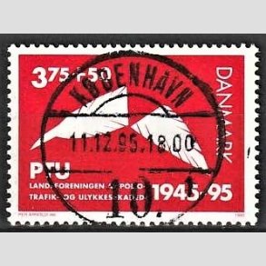 FRIMRKER DANMARK | 1995 - AFA 1096 - PTU - 3,75 Kr. + 50 re rd - Pragt Stemplet Kbenhavn