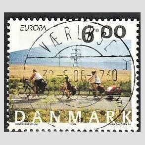 FRIM�RKER DANMARK | 2004 - AFA 1396 - Cykel og sejlerferie - 6,00 Kr. flerfarvet - Pragt Stemplet V�rl�se