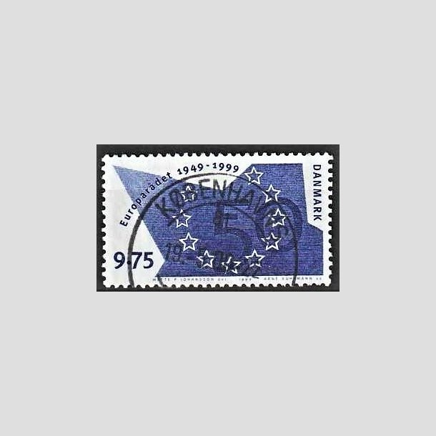 FRIMRKER DANMARK | 1999 - AFA 1211 - Europardet 50 r - 9,75 Kr. bl - Pragt Stemplet