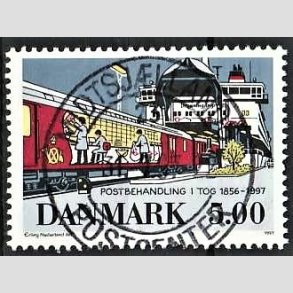 FRIM�RKER DANMARK | 1997 - AFA 1147 - Bureautjenestens oph�r - 5,00 Kr. flerfarvet - Pragt Stemplet