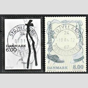 FRIM�RKER DANMARK | 2011 - AFA 1671,1672 - Mode - 6,00 + 8,00 Kr. flerfarvet - Pragt Stemplet