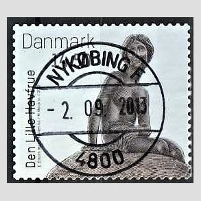 FRIM�RKER DANMARK | 2013 - AFA 1743 - Den lille Havfrue 100 �r. - 14,50 Kr. flerfarvet - Pragt Stemplet Nyk�bing F