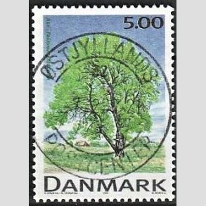 FRIM�RKER DANMARK | 1999 - AFA 1197 - Danske l�vtr�er - 5,00 Kr. flerfarvet - Pragt Stemplet