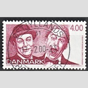 FRIM�RKER DANMARK | 1999 - AFA 1212 - Dansk revy - 4,00 Kr. r�d - Pragt Stemplet