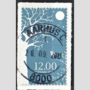 FRIM�RKER DANMARK | 2012 - AFA 1723 - Vinter - 12,00 Kr. flerfarvet p� klip - Pragt Stemplet Aarhus C