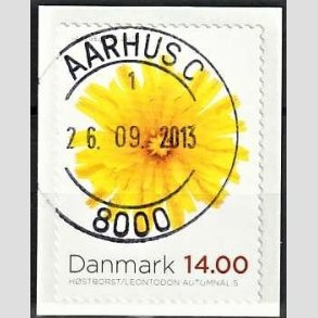 FRIM�RKER DANMARK | 2012 - AFA 1717 - Efter�rsblomster - 14,00 Kr. flerfarvet - Pragt Stemplet Aarhus C