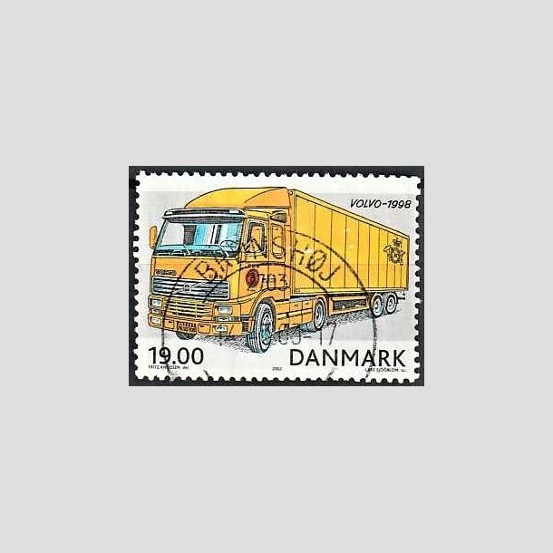 FRIMRKER DANMARK | 2002 - AFA 1324 - Postkretjer - 19,00 Kr. flerfarvet - Pragt Stemplet Brnshj