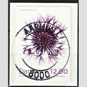 FRIM�RKER DANMARK | 2012 - AFA 1716 - Efter�rsblomster - 12,00 Kr. flerfarvet - Pragt Stemplet Aarhus C