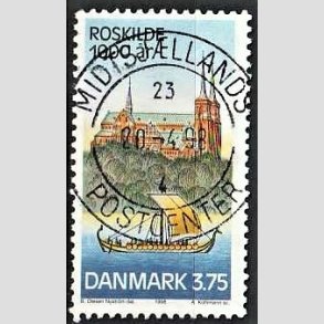 FRIM�RKER DANMARK | 1998 - AFA 1169 - Roskilde 1000 �r. - 3,75 Kr. flerfarvet - Pragt Stemplet