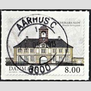 FRIM�RKER DANMARK | 2013 - AFA 1739 - Danske herreg�rde II - 8,00 Kr. Valdemars slot flerfarvet - Pragt Stemplet Aarhus C
