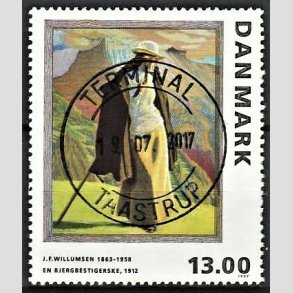 FRIMRKER DANMARK | 1997 - AFA 1159 - J.F. Willumsen - 13,00 Kr. flerfarvet - Pragt Stemplet
