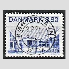 FRIM�RKER DANMARK | 1987 - AFA 883 - Europam�rker - 3,80 Kr. bl� - Pragt Stemplet