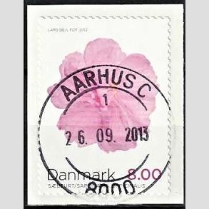 FRIM�RKER DANMARK | 2012 - AFA 1715 - Efter�rsblomster - 8,00 Kr. flerfarvet - Pragt Stemplet Aarhus C